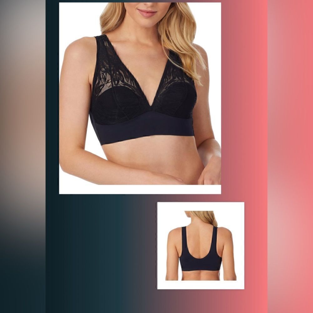 OnGossamer Black Sleek & Lace Built Up Bralette Bra